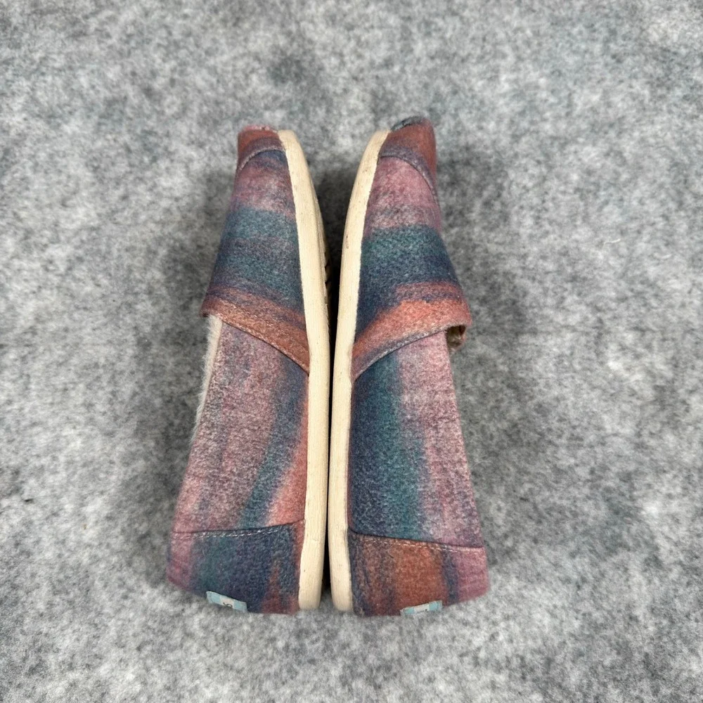 TOMS Womens Alpargata Faux Shearling Lined Slip On Shoes Multi Color Size 8.5